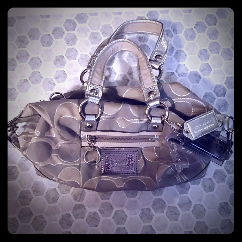 Coach Silver Poppy Purse